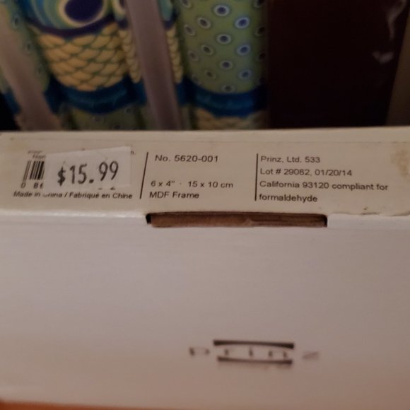 Prinz "Our Family" Brown & White Leaves 4"x6" Photo Frame #5620-001 New in Box - Picture 4 of 4